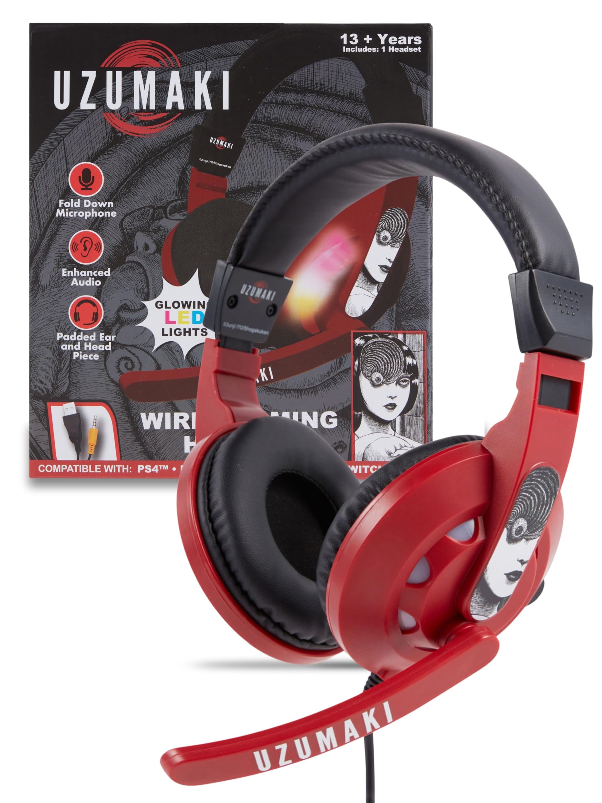 Amazon.com: Culture Fly Gaming Headset with Mic – Uzumaki Wired